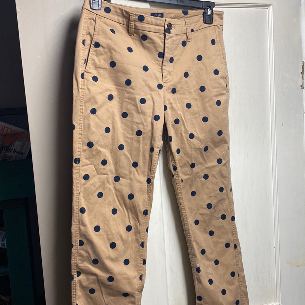J crew polka dot chinos size 6